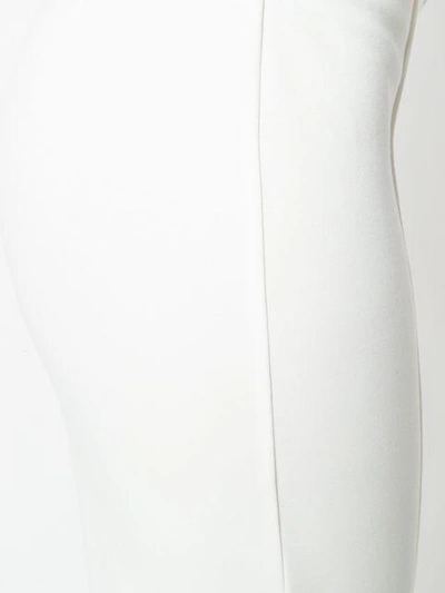 Shop Le Tricot Perugia Cropped Fitted Trousers In White