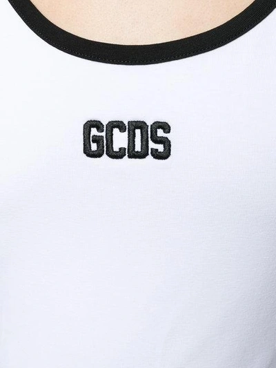 Shop Gcds Contrast Trim Tank Top - White