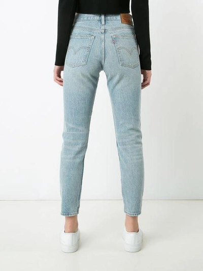 Shop Levi's Ripped Cropped Skinny Jeans In Blue
