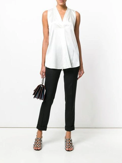 Shop Emporio Armani Sleeveless Tunic - White