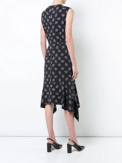 Shop Altuzarra Floral Print Dress In Black
