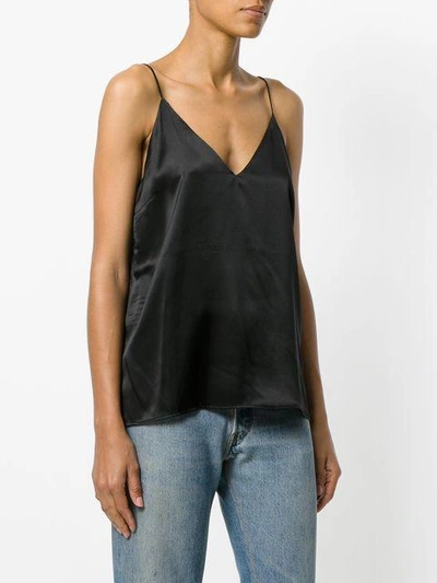 Shop Anine Bing Silk Slip Top In Black