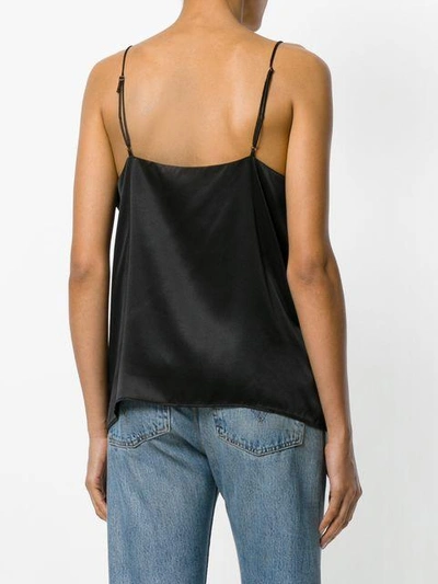 Shop Anine Bing Silk Slip Top In Black