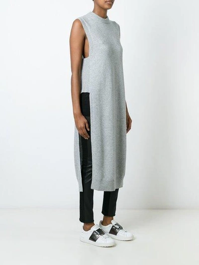 Shop Alexander Wang T Knitted Maxi Tunic In Grey