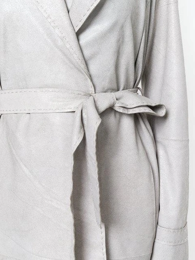 Shop Vanderwilt Belted Midi Coat In Grey