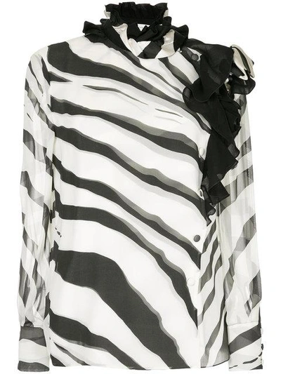 Shop Lanvin Zebra Print Blouse