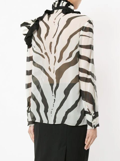 Shop Lanvin Zebra Print Blouse