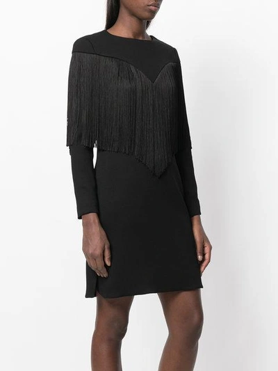 Shop Carven Fringed Dress - Black
