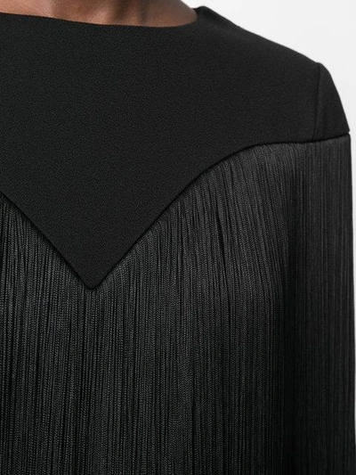 Shop Carven Fringed Dress - Black