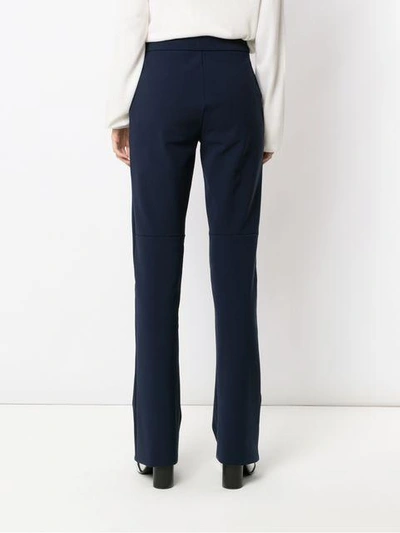 Shop Gloria Coelho High Rise Straight-fit Trousers In Blue