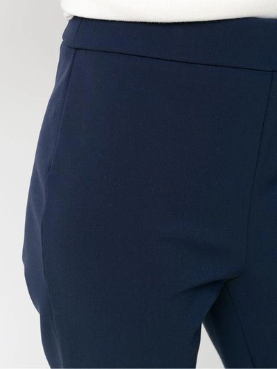 Shop Gloria Coelho High Rise Straight-fit Trousers In Blue