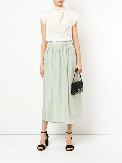Shop 08sircus Flared Skirt In Green