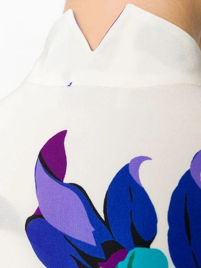 Shop Etro Floral Print Shirt - Nude & Neutrals