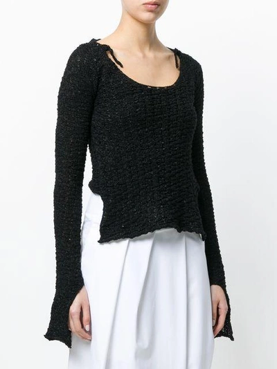 Shop Lost & Found Ria Dunn Long-sleeve Fitted Sweater - Black