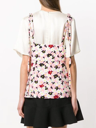 Shop Kenzo Floral Layered Top In Multicolour