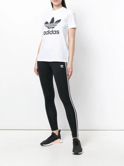 Shop Adidas Originals 3-stripes Leggings In Black