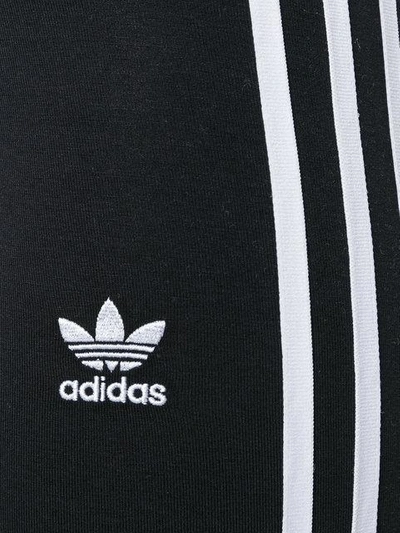 Adidas Originals Black 3-stripes Leggings In Black