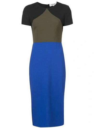 Shop Diane Von Furstenberg Dvf  Tailored Midi Dress - Blue