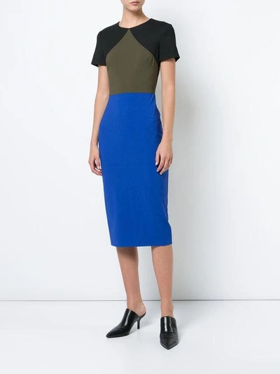 Shop Diane Von Furstenberg Dvf  Tailored Midi Dress - Blue