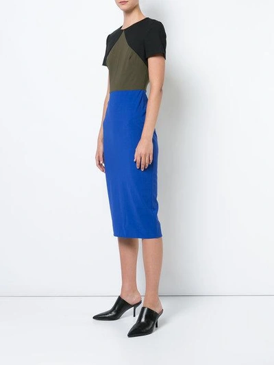 Shop Diane Von Furstenberg Dvf  Tailored Midi Dress - Blue