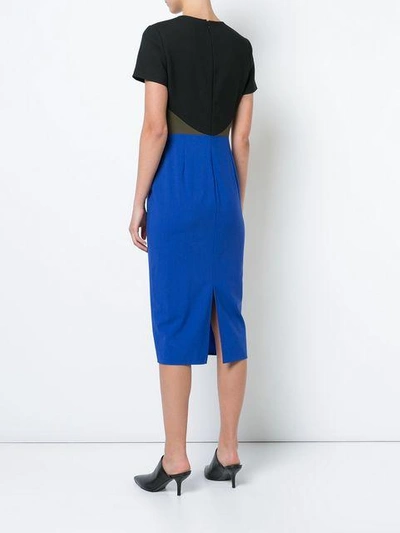 Shop Diane Von Furstenberg Dvf  Tailored Midi Dress - Blue