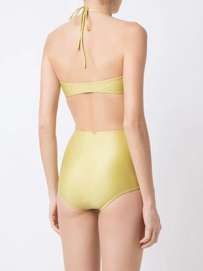 Shop Adriana Degreas Cut Out Details Swimsuit In Green