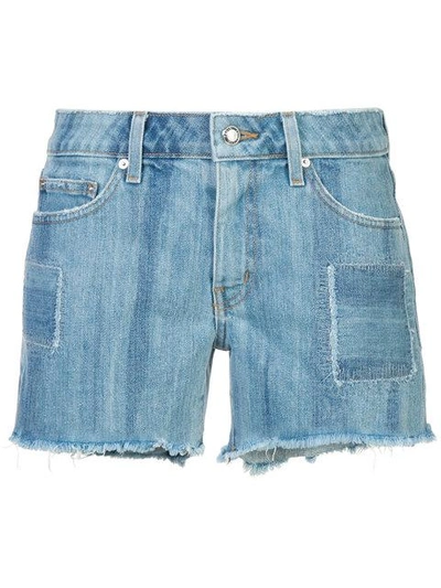 Shop Derek Lam 10 Crosby Quinn Long Girlfriend Denim Short Pinto - Blue