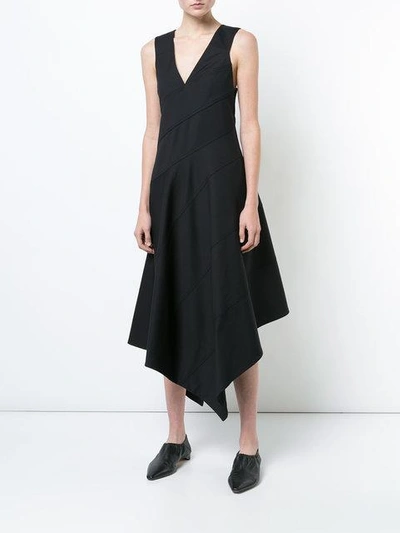 Shop Derek Lam Sleeveless Dress With Asymmetric Hem - Black
