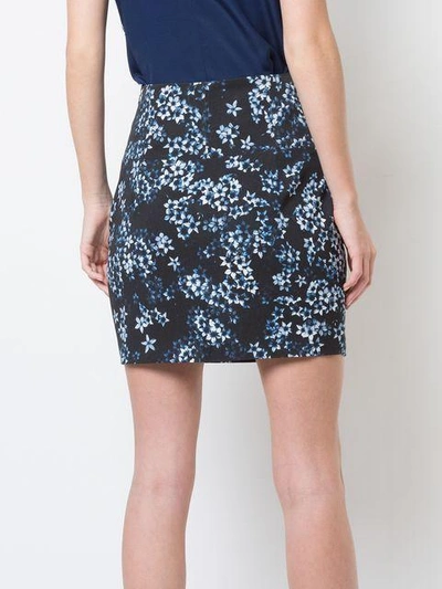 Shop Fleur Du Mal Floral Mini Skirt In Blue Jasmine