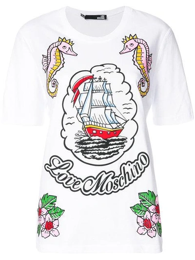 Shop Love Moschino Graphic Print T-shirt