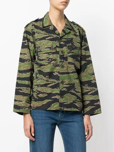M.I.H. JEANS MIH JEANS GOLBORNE ROAD COLLECTION TIGER CAMOUFLAGE SHIRT - GREEN D2415217TGC12255056