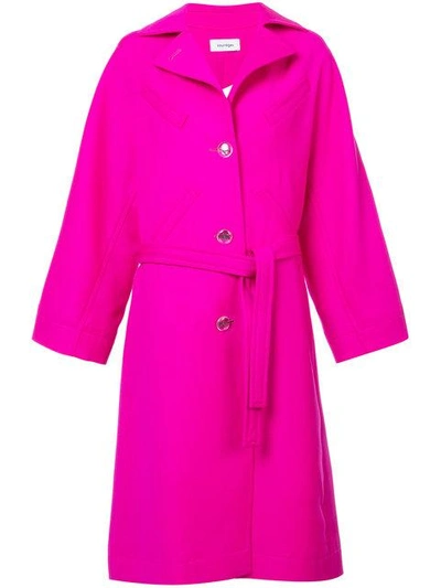 Shop Courrèges Oversized Trench Coat In Pink