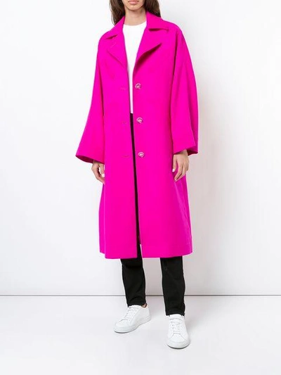 Shop Courrèges Oversized Trench Coat In Pink