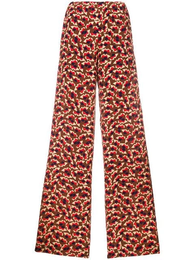 Shop Marni Printed Wide In Multicolour