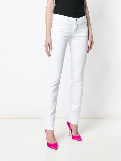 Shop Dolce & Gabbana Ace Of Hearts Embroidered Jeans In White