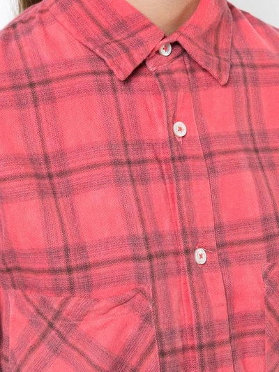 Shop Amiri Faded Plaid Flannel Shirt