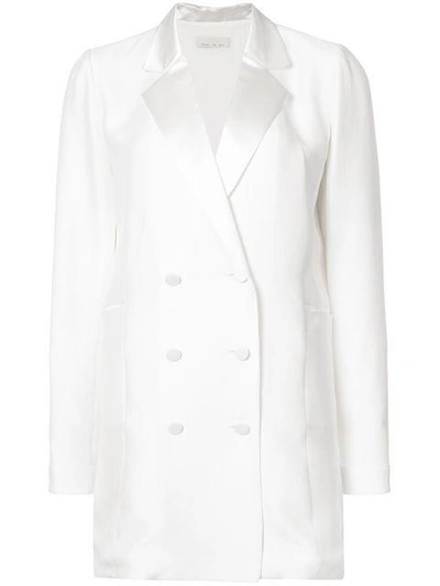 Shop Fleur Du Mal Double-breasted Blazer Dress In White