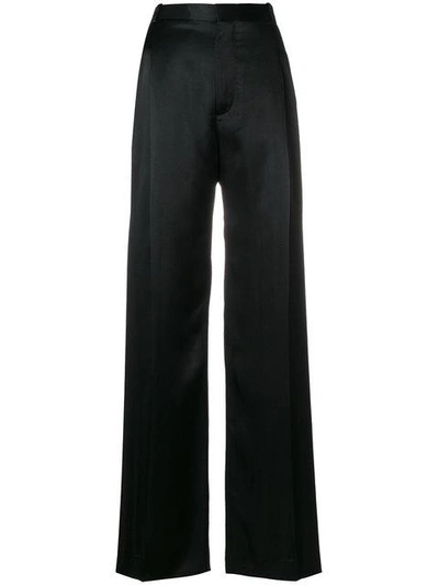 Shop Givenchy High-waisted Flared Trousers - Black