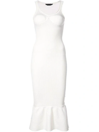 Shop Alexander Wang Ribbed Tank Dress In White