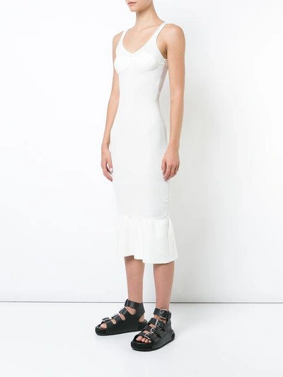 Shop Alexander Wang Ribbed Tank Dress In White