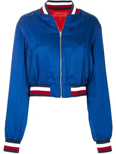 Shop Tommy Hilfiger Utility Souvenir Bomber Jacket In Blue