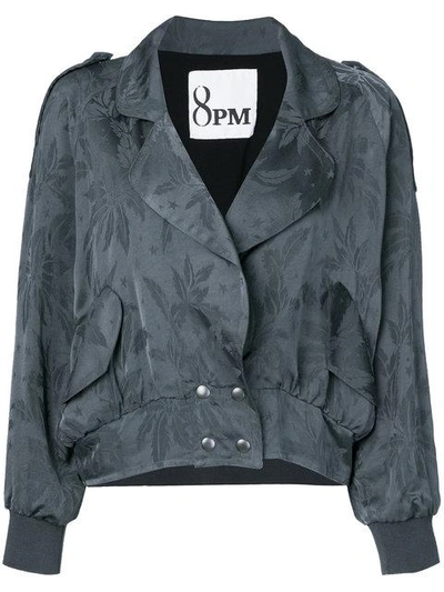 Shop 8pm Printed Bomber Jacket - Grey