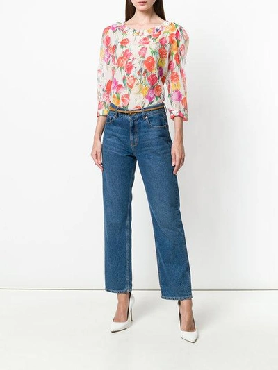 Shop Blumarine Floral Blouse