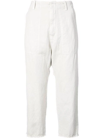 Shop Nili Lotan Slim Cropped Trousers In White
