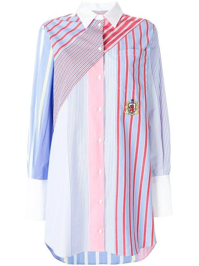 Shop Tommy Hilfiger Hilfiger Collection Striped Shirt Dress - Blue
