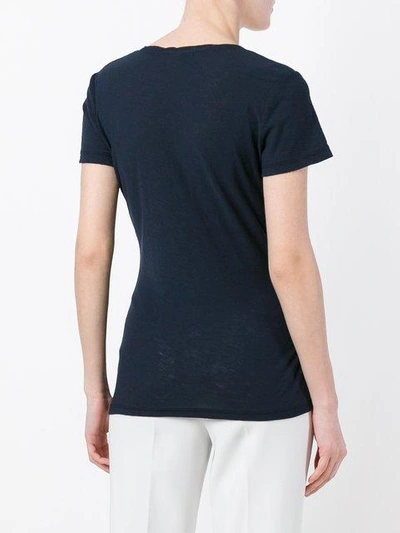 James Perse Casual Tee W Reverse Binding In Black
