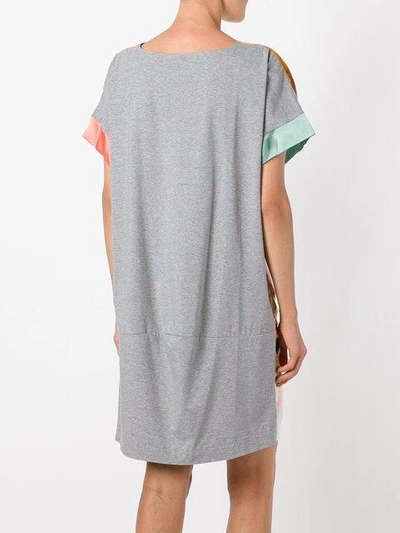 Shop Tsumori Chisato Watercolour Print Dress In Grey