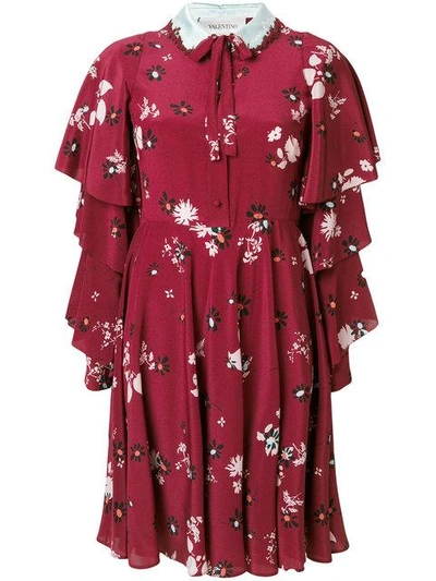 Crepe De Chine floral print dress