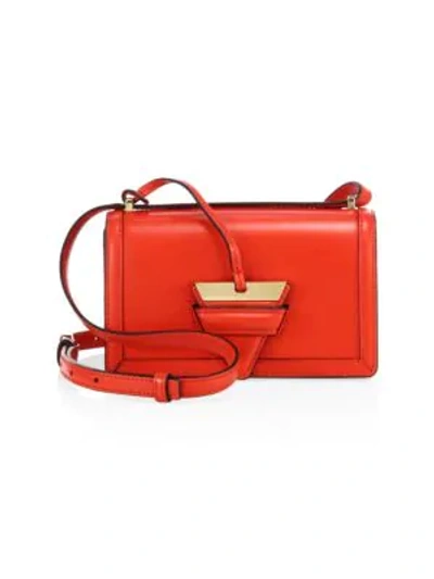 Shop Loewe Barcelona Leather Shoulder Bag In Primary Red