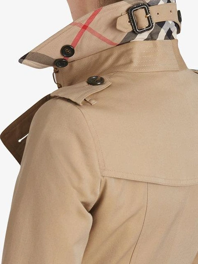 Shop Burberry The Chelsea Long Trench Coat In Neutrals ,multicolour